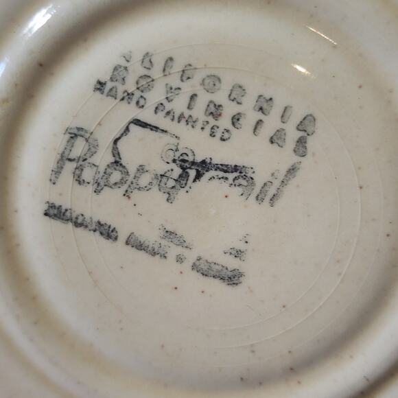 Metlox Poppytrail California Provincial Cups Saucers Set of 3 Hand Painted - Picture 4 of 7